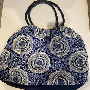 Vera Bradley tote bag multi blue with yellow and white